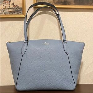 Kate Spade Blue Structured Tote Bag